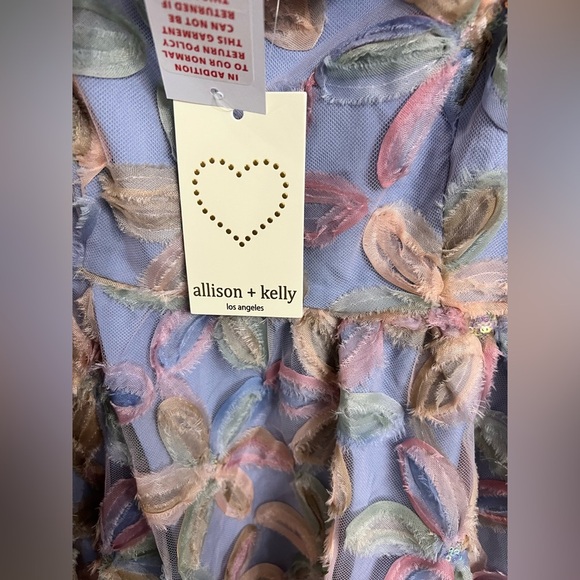 NWT: Allison + Kelly Pastel Floral Puff Sleeve Baby Doll Dress- Size: Small - Picture 6 of 13